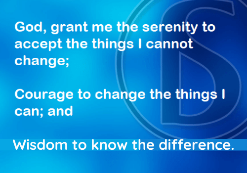 Taking Control Serenity Prayer